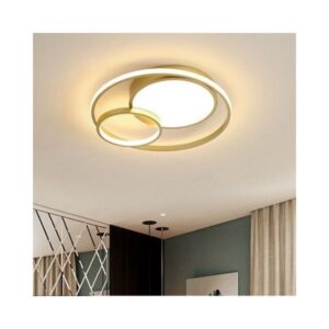 Modern Circular LED Ceiling Light – Gold Ring Design