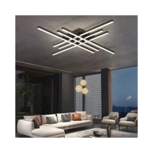 Modern Linear LED Cross-Pattern Ceiling Light